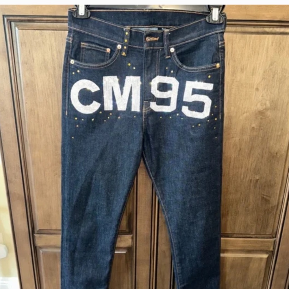 NWOT🔥🔥CM95 Skinny Coupe Moulante & Denim BLING JEANS!!  Perfect Condition!